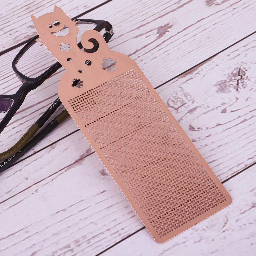 51*14.5*4mm Stainless steel bookmark DIY Cross Stitch Pattern Modern Cross Embroidery Bookworm Gift 1pcs