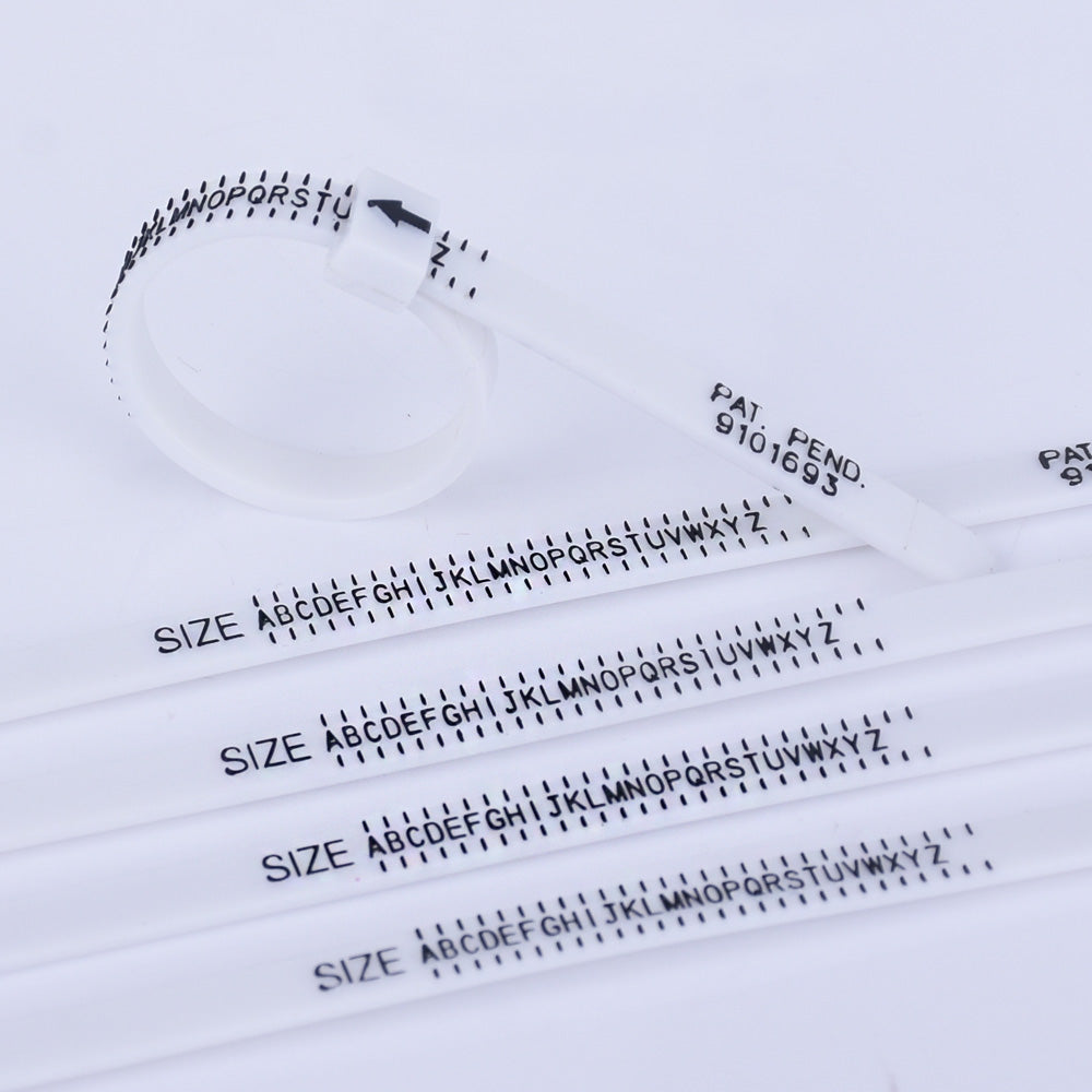 Reusable Ring Sizer Measure Tool Gauge Plastic Finger Sizing Finder