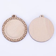 Wooden Pendant Tray base blank Round/Square/Oval Base Bezels Trays Jewelry Accessories 10pcs 102486