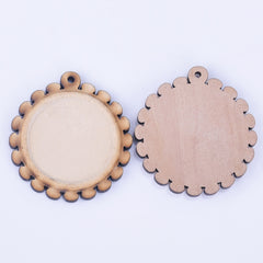 Wooden Pendant Tray base blank Round/Square/Oval Base Bezels Trays Jewelry Accessories 10pcs 102486