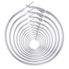 Iron Hoop Earring Component delicate plain hoop earrings Findings 2/2.5/3/3.5/4/4.5/5/5.5/6/6.5/7/7.5cm 12 pairs/card 102489