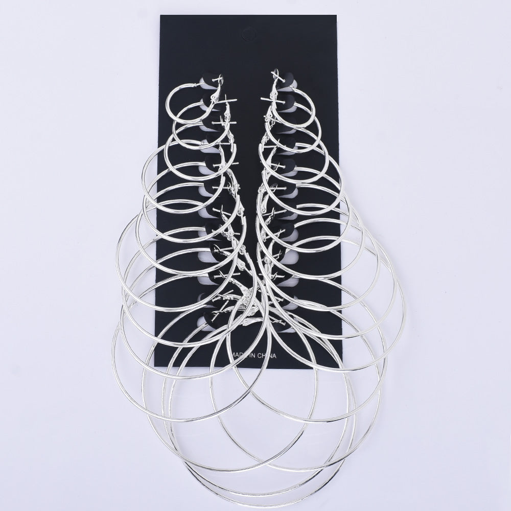 Iron Hoop Earring Component delicate plain hoop earrings Findings 2/2.5/3/3.5/4/4.5/5/5.5/6/6.5/7/7.5cm 12 pairs/card 102489
