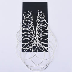 Iron Hoop Earring Component delicate plain hoop earrings Findings 2/2.5/3/3.5/4/4.5/5/5.5/6/6.5/7/7.5cm 12 pairs/card 102489