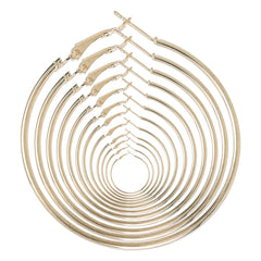 Iron Hoop Earring Component delicate plain hoop earrings Findings 2/2.5/3/3.5/4/4.5/5/5.5/6/6.5/7/7.5cm 12 pairs/card 102489