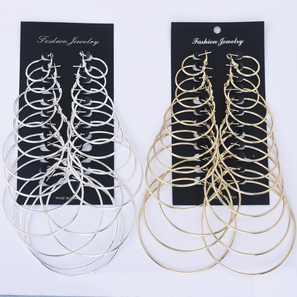 Iron Hoop Earring Component delicate plain hoop earrings Findings 2/2.5/3/3.5/4/4.5/5/5.5/6/6.5/7/7.5cm 12 pairs/card 102489