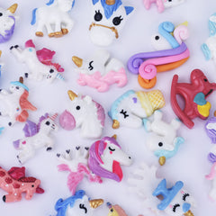 Assorted Pastel unicorn cabochon mix kawaii cabochon Cute flatback charms resin embellishment 10pcs 10250450