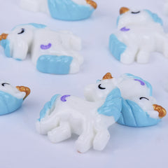 23*27mm Resin Pastel Unicorn Cabochons with Moons Kawaii Cabochons Flat Back embellishment jewelry Accessories 10pcs 102505