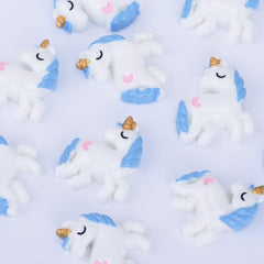 23*27mm Resin Pastel Unicorn Cabochons with Moons Kawaii Cabochons Flat Back embellishment jewelry Accessories 10pcs 102505