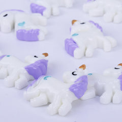 23*27mm Resin Pastel Unicorn Cabochons with Moons Kawaii Cabochons Flat Back embellishment jewelry Accessories 10pcs 102505