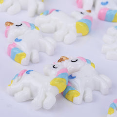 23*27mm Resin Pastel Unicorn Cabochons with Moons Kawaii Cabochons Flat Back embellishment jewelry Accessories 10pcs 102505
