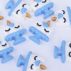 Resin Unicorn cake cabochons 21*28MM kawaii embellishment Flat Back Unicorn Craft DIY phone case Supplies 10pcs 102506