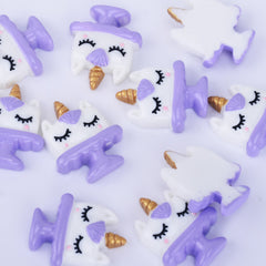 Resin Unicorn cake cabochons 21*28MM kawaii embellishment Flat Back Unicorn Craft DIY phone case Supplies 10pcs 102506