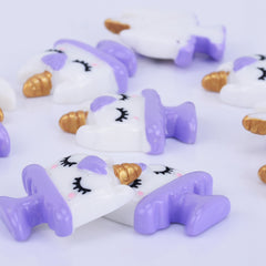 Resin Unicorn cake cabochons 21*28MM kawaii embellishment Flat Back Unicorn Craft DIY phone case Supplies 10pcs 102506