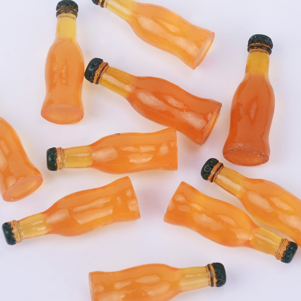 10*29MM Miniature Soda Bottle Cabochons Food Resin Cola Cabochons variety kawaii decoration 10pcs 102510