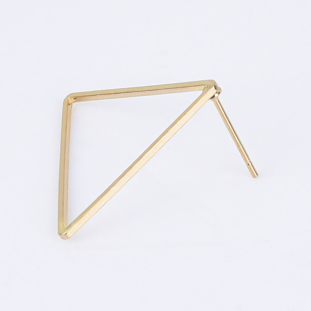 Brass Geometric Empty earrings studs Simple Open Shaped Earrings jewelry minimalist geometric earring stud 10pcs 102522