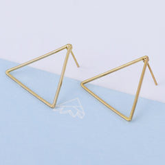 Brass Geometric Empty earrings studs Simple Open Shaped Earrings jewelry minimalist geometric earring stud 10pcs 102522