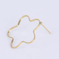 Brass Geometric Empty earrings studs Simple Open Shaped Earrings jewelry minimalist geometric earring stud 10pcs 102522