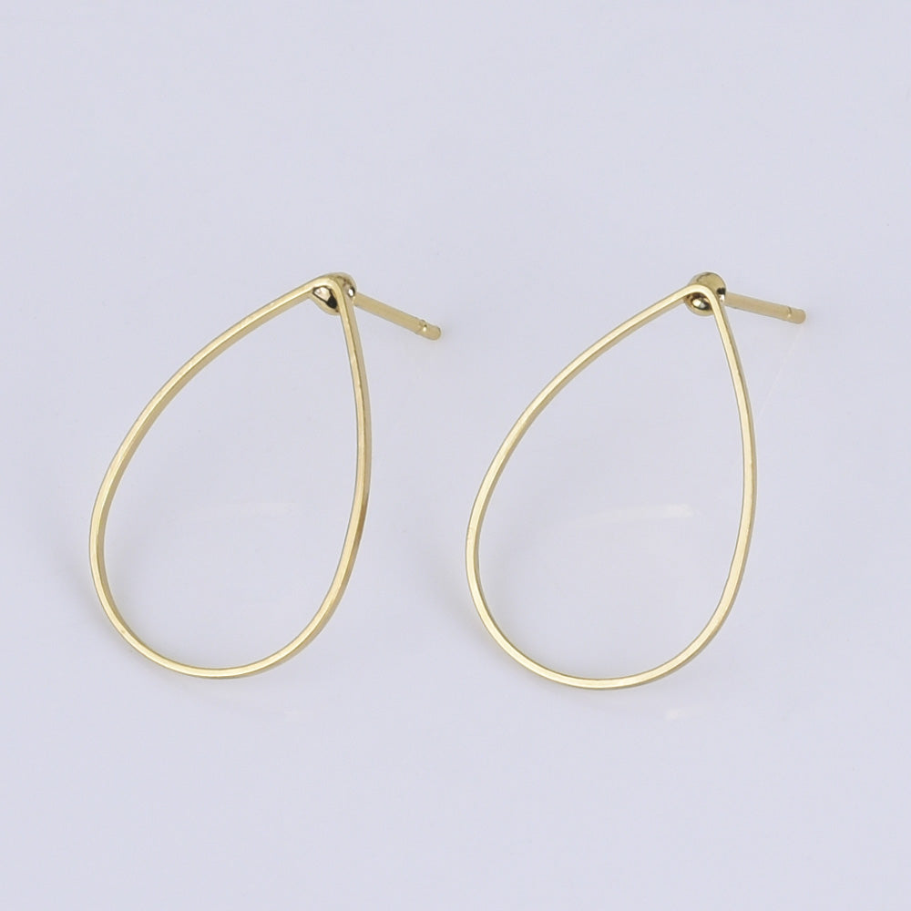 Brass Geometric Empty earrings studs Simple Open Shaped Earrings jewelry minimalist geometric earring stud 10pcs 102522