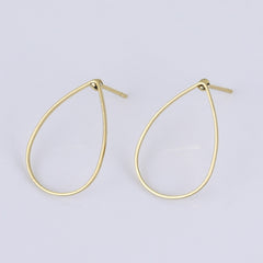 Brass Geometric Empty earrings studs Simple Open Shaped Earrings jewelry minimalist geometric earring stud 10pcs 102522