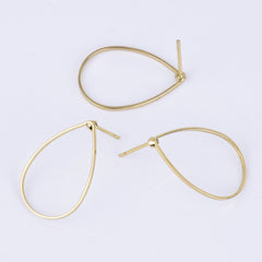 Brass Geometric Empty earrings studs Simple Open Shaped Earrings jewelry minimalist geometric earring stud 10pcs 102522