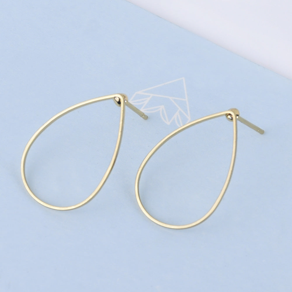 Brass Geometric Empty earrings studs Simple Open Shaped Earrings jewelry minimalist geometric earring stud 10pcs 102522