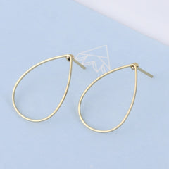 Brass Geometric Empty earrings studs Simple Open Shaped Earrings jewelry minimalist geometric earring stud 10pcs 102522