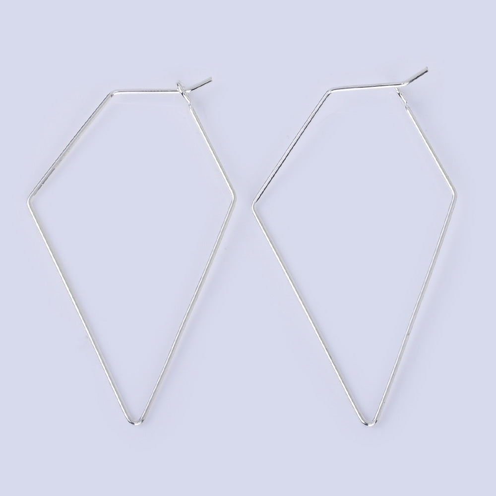 55*30mm Brass Geometric Earring Hoops Earwire Earring Blanks minimalist Wholesale Earrings 20pcs 102523
