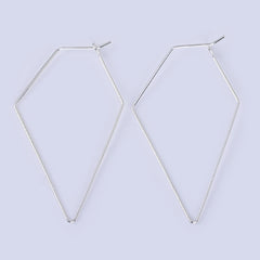 55*30mm Brass Geometric Earring Hoops Earwire Earring Blanks minimalist Wholesale Earrings 20pcs 102523