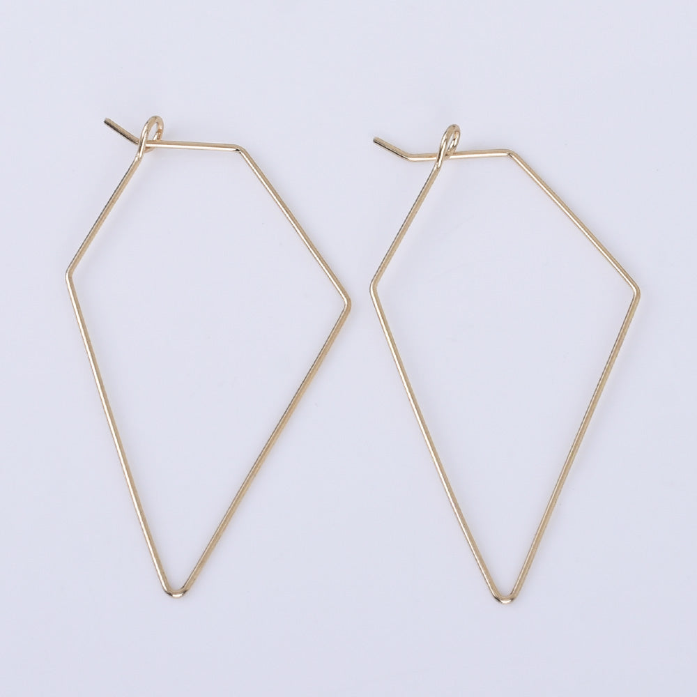 55*30mm Brass Geometric Earring Hoops Earwire Earring Blanks minimalist Wholesale Earrings 20pcs 102523