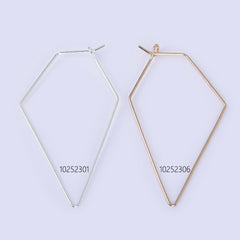 55*30mm Brass Geometric Earring Hoops Earwire Earring Blanks minimalist Wholesale Earrings 20pcs 102523