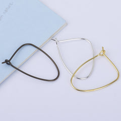 0.8*18*26mm Brass Geometric Earring Hoops Earring Blanks Earwire Hoop Earrings Minimal jewelry 20pcs