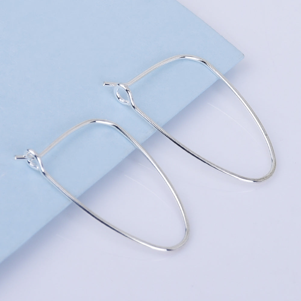0.8*18*26mm Brass Geometric Earring Hoops Earring Blanks Earwire Hoop Earrings Minimal jewelry 20pcs