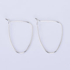 0.8*18*26mm Brass Geometric Earring Hoops Earring Blanks Earwire Hoop Earrings Minimal jewelry 20pcs