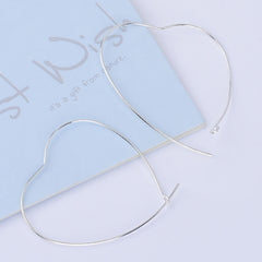 0.6*40mm Brass Heart Hoop Earrings Heart Earrings Minimalist Earrings jewelry accessory 20pcs 102527