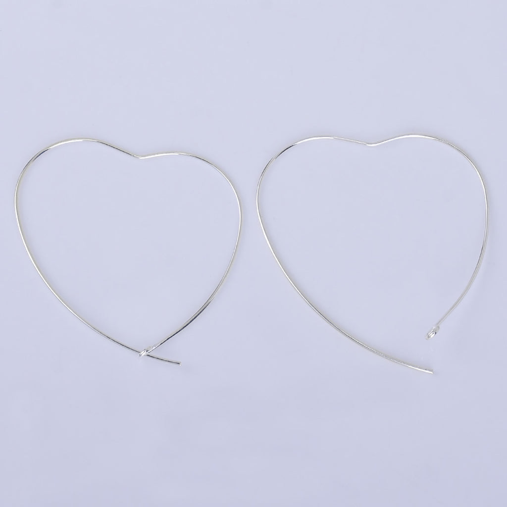 0.6*40mm Brass Heart Hoop Earrings Heart Earrings Minimalist Earrings jewelry accessory 20pcs 102527