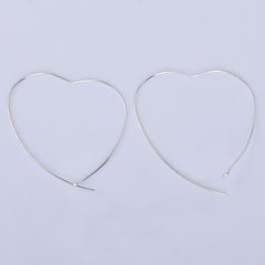 0.6*40mm Brass Heart Hoop Earrings Heart Earrings Minimalist Earrings jewelry accessory 20pcs 102527