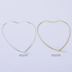 0.6*40mm Brass Heart Hoop Earrings Heart Earrings Minimalist Earrings jewelry accessory 20pcs 102527