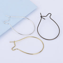 0.6*32mm Brass Earrings Hoop bottle Ear Wires Dainty earrings Minimalist Earrings Attachment 20pcs 102529