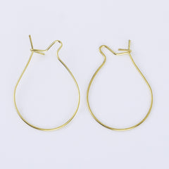 0.6*32mm Brass Earrings Hoop bottle Ear Wires Dainty earrings Minimalist Earrings Attachment 20pcs 102529