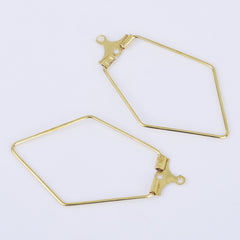 0.7*21*37mm Brass Geometric Shape Earring Hoop circle wire connector Hoop earrings pendant charm 20pcs