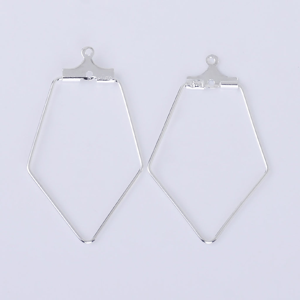 0.7*21*37mm Brass Geometric Shape Earring Hoop circle wire connector Hoop earrings pendant charm 20pcs