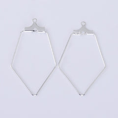 0.7*21*37mm Brass Geometric Shape Earring Hoop circle wire connector Hoop earrings pendant charm 20pcs