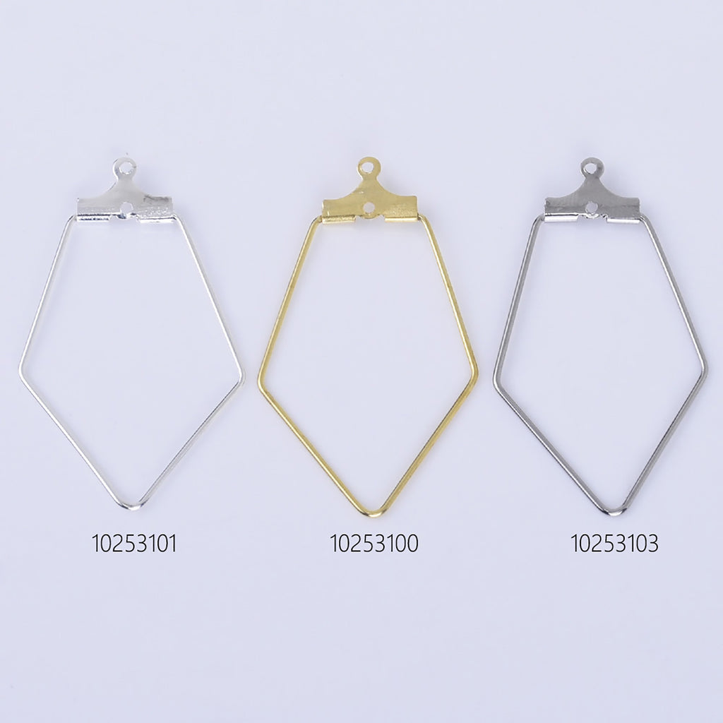 0.7*21*37mm Brass Geometric Shape Earring Hoop circle wire connector Hoop earrings pendant charm 20pcs