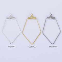 0.7*21*37mm Brass Geometric Shape Earring Hoop circle wire connector Hoop earrings pendant charm 20pcs