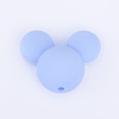 20*24mm Mickey mouse silicone beads teething nursing sensory food Grade chewable beads for Teething Necklace 10pcs