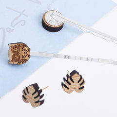 12*12mm Laser Cut Round Pineapple Wood Charm DIY Laser Cut Wooden Earring Charms Earring Supplies Cabochons 6pcs 10261161
