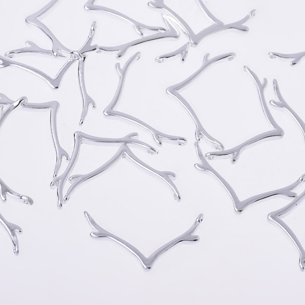 25mm Alloy Deer Antler Charms Pendant Connector Antler Jewelry Minimalist Jewelry wholesales 20pcs 102692