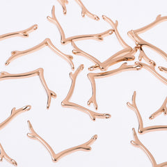 25mm Alloy Deer Antler Charms Pendant Connector Antler Jewelry Minimalist Jewelry wholesales 20pcs 102692