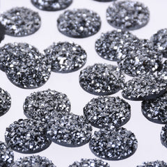 12mm Round Faux Druzy Resin Crystal Clusters Cabochons glitter resin cabochon diy Resin Jewelry wholesale 50pcs 102699