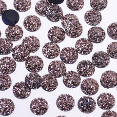 12mm Round Faux Druzy Resin Crystal Clusters Cabochons glitter resin cabochon diy Resin Jewelry wholesale 50pcs 102699